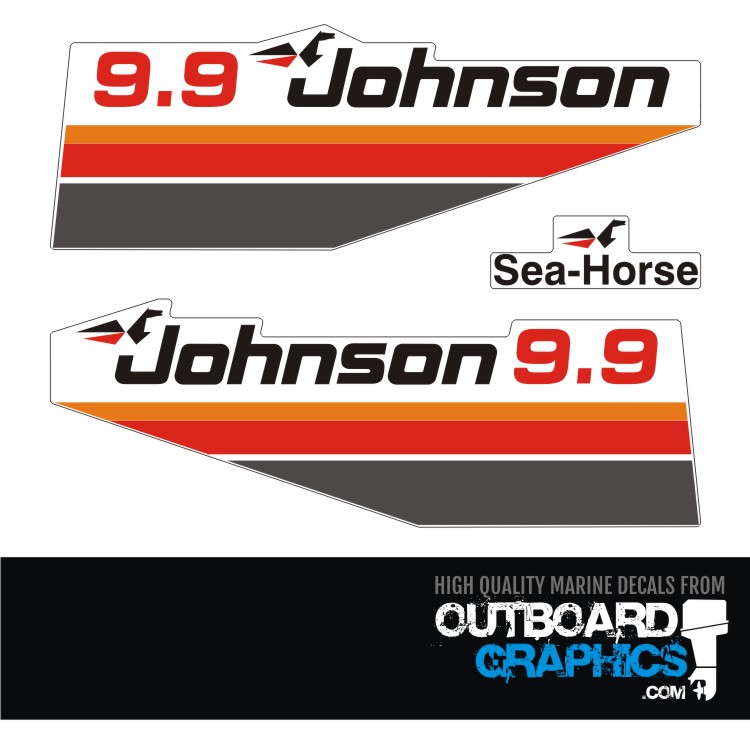 Johnson Outboard boat Sea-Horse decals stickers graphics.