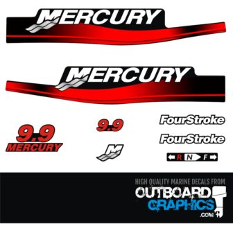 Mercury 90 Four 4 Stroke Decal Kit Outboard Engine Graphic Motor Stickers TEAL 